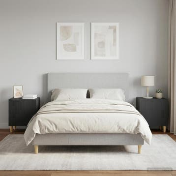 vidaXL Nachtkastje 2 st Zwart 43 x 34,5 x 50 cm Bewerkt hout, Verzenden, Nieuw