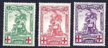 België 1914 - Rood Kruis  Merode & Albert I - obp/cob, Gestempeld