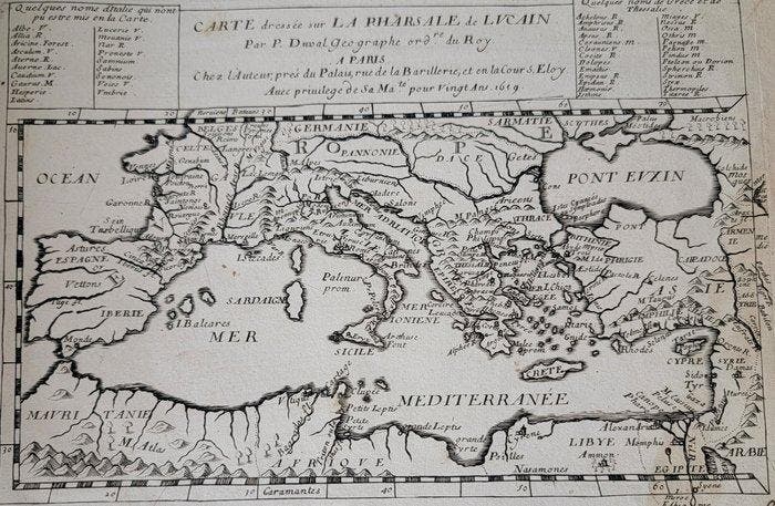 P. Duval - Cartes Anciennes : Guerre de Troye; Navigation, Livres, Atlas & Cartes géographiques