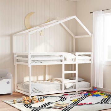 vidaXL Kinderbedhuisje 203x80,5x142 cm massief grenenhout, Verzenden