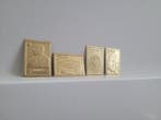 4 24k Gouden Stempels van de Centenario F.C. Barcelona: