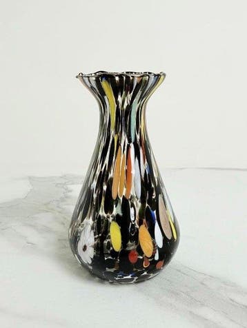 Vase - Verre soufflé à la main - Fabriqué en Italie, Antiquités & Art
