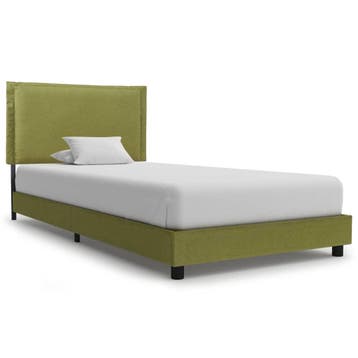 vidaXL Bedframe stof groen 90x200 cm, Verzenden, Nieuw