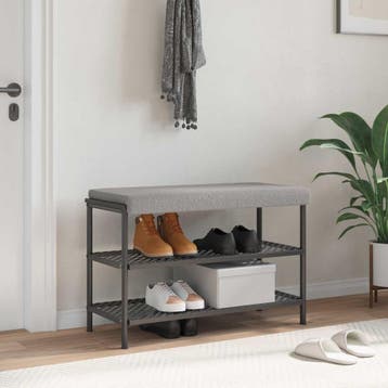 vidaXL Bankkussen Sherpa Stof Lichtgrijs Diepte 35 cm, Verzenden