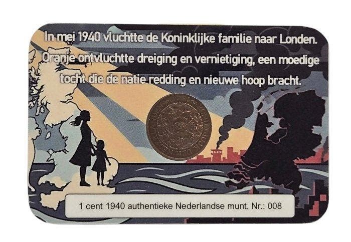 Nederland. Wilhelmina. 1 Cent 1940 (Zonder minimumprijs), Timbres & Monnaies, Monnaies | Pays-Bas