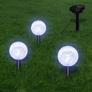 vidaXL Tuinlampen 6 st LED met grondankers en zonnepanelen, Verzenden, Nieuw