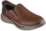 Skechers Slade - Cooper Heren Instappers - Bruin Maat 45, Verzenden