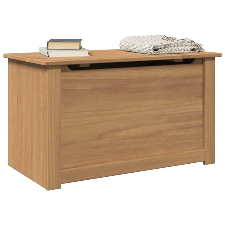 vidaXL Opbergkist met deksel PANAMA 79x42x46 cm massief, Huis en Inrichting, Kasten | Overige, Nieuw, Verzenden