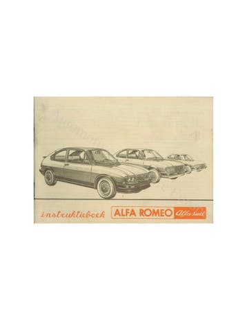 1981 ALFA ROMEO ALFASUD INSTRUCTIEBOEKJE NEDERLANDS