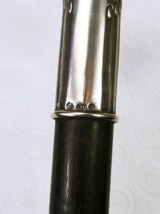 Wandelstok - Hout, Zilver 800 - Laska Art Nouveau Zilver, Antiquités & Art, Antiquités | Argent & Or