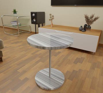 TM DESIGN - Salontafel - Metaal, Marmo Striato Olimpico