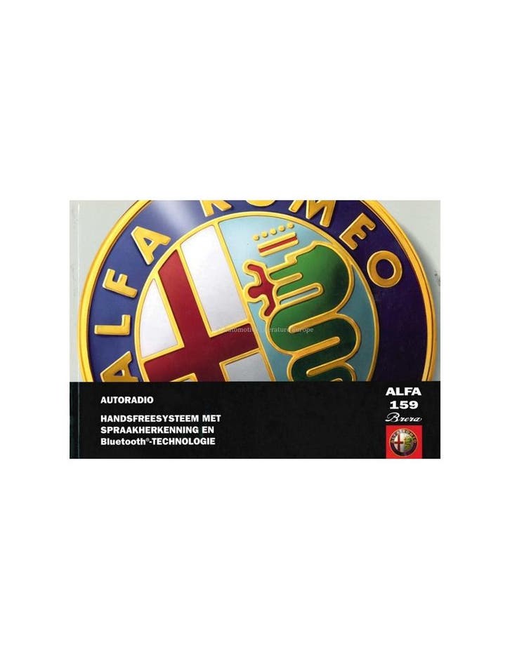 2005 ALFA ROMEO 159 BRERA AUTORADIO INSTRUCTIEBOEKJE NEDER.., Auto diversen, Handleidingen en Instructieboekjes, Ophalen of Verzenden