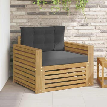 vidaXL Buitensofa Polyester Wit en antracietkleurig, Verzenden, Nieuw