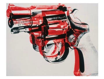 Andy Warhol (1928-1987) - “Gun, 1981-1982 (black and red on