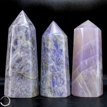 Exclusieve set van natuurlijk lavendel-rozenkwarts –