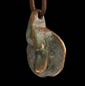 Oud-Romeins Brons Prachtige zoomorfe watervogelhanger –