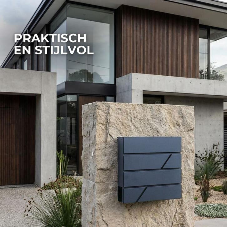 ParcelXL Brievenbus - Wandbrievenbus - Antraciet, Tuin en Terras, Brievenbussen, Staande brievenbus, Nieuw, Staal, Verzenden