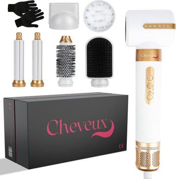 Cheveux 7-in-1 Airstyler PRO - Wit - Krultang - Fohnborstel, Verzenden, Zo goed als nieuw