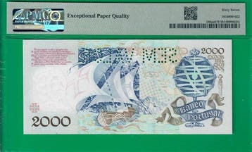 Portugal. - 2000 Escudos - 1991 - Specimen - Top Pop - Pick
