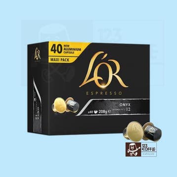 LOR Onyx Intensity 12 Nespresso, Verzenden