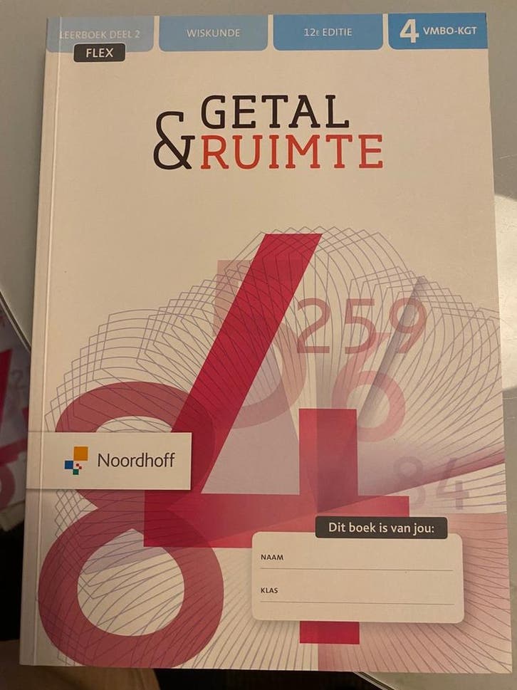 Getal & Ruimte 12e ed vmbo-kgt 4 2 FLEX leerboek, Boeken, Wetenschap, Gelezen, Verzenden