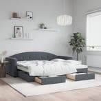 vidaXL Slaapbank onderschuifbed en lades 90x190 cm fluweel, Verzenden, Nieuw