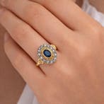 Zonder minimumprijs - Ring - 18 karaat Geel goud, Zilver -