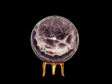 Grande sphère en améthyste bleue, pierre gemme en cristal