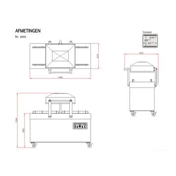 Vacumeermachine | POLAR | Seallengte 4x 620mm (L/R) |, Verzenden, Nieuw in verpakking
