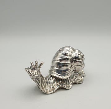 Grande lumaca rivestita in Argento 925 fiorentino - Figurine