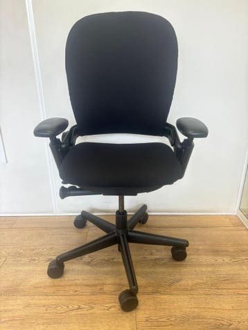 Refurbished Steelcase Leap Full Option, Nieuwe Stoffering!, Verzenden, Zwart, Zo goed als nieuw, Bureaustoel