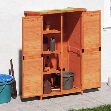 vidaXL Tuinschuur 83x57x140 cm massief grenenhout bruin, Verzenden