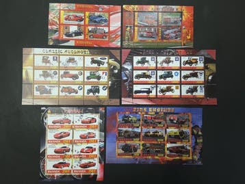 Wereld - MIX 288 CTO-blokken (fauna, ruimte, autos,