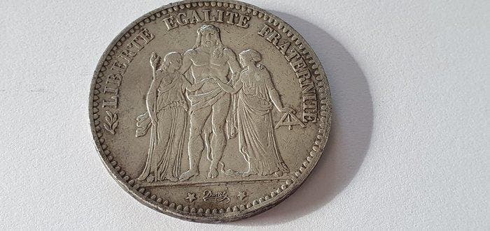 Frankrijk. 5 Francs 1875-A Hercule (Zonder minimumprijs), Postzegels en Munten, Munten | Europa | Niet-Euromunten