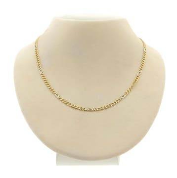 Bicolor gouden schakelketting, Ophalen of Verzenden, Gebruikt, Goud, Goud