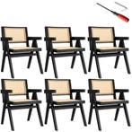 tectake Eetkamerstoel Lizzy met Weens vlechtwerk in boho-sti, Huis en Inrichting, Verzenden, Nieuw