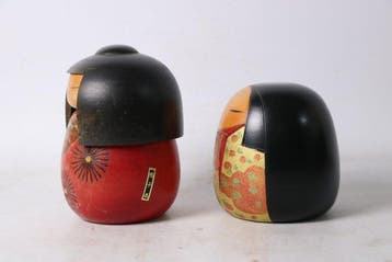 Sekiguchi Toa - Pop Hidamari and Sai Kokeshi Set - Japan, Antiek en Kunst