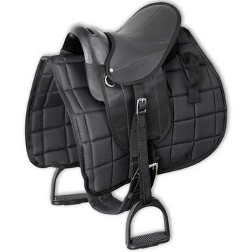 vidaXL Ponyzadel set 10 zwart, Verzenden