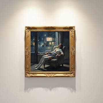 Le Yack - Night Window - Hand signed, Antiek en Kunst