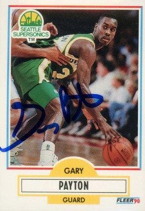 1990 Fleer Gary Payton #U-92 - Autograph - Beckett - 1, Nieuw