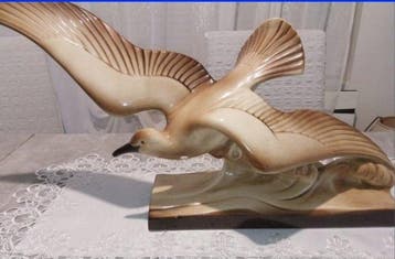 Saint Radegonde - Sculpture, Sculpture céramique vintage -