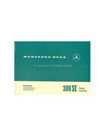 1966 MERCEDES BENZ 300 SE COUPE / CABRIOLET INSTRUCTIEBOEKJE, Ophalen of Verzenden