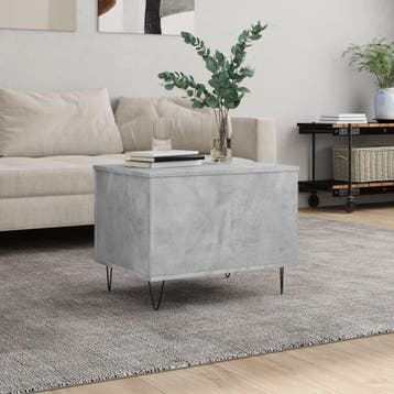 vidaXL Salontafel 60x44,5x45 cm bewerkt hout betongrijs, Verzenden
