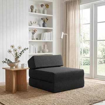 vidaXL Vouwbare Sofa Bed Zwart 60 x 70 x 41 cm Stof, Verzenden, Nieuw