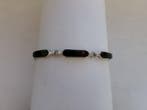 Argent, Onyx - Bracelet - Style Art déco