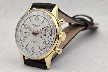 Chronographe Suisse - Cal. Landeron 149 - Plaquê Ouro -