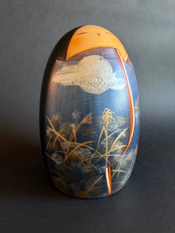 Japanse creatieve Kokeshi-pop Late Autumn (Banshu) - Hout