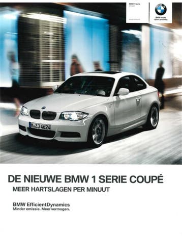 2011 BMW 1 SERIE COUPÉ BROCHURE NEDERLANDS, Nieuw