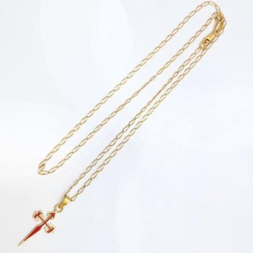 Ketting met hanger - 18 karaat Geel goud