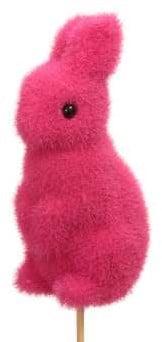 Bijsteker Konijn haasje Pink 11 cm op stok 30 cm pak 4 stuks